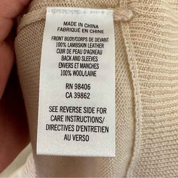 Theory Yulia L Lambskin Wool Sweater in Cream Size XS/P - Picture 6 of 8